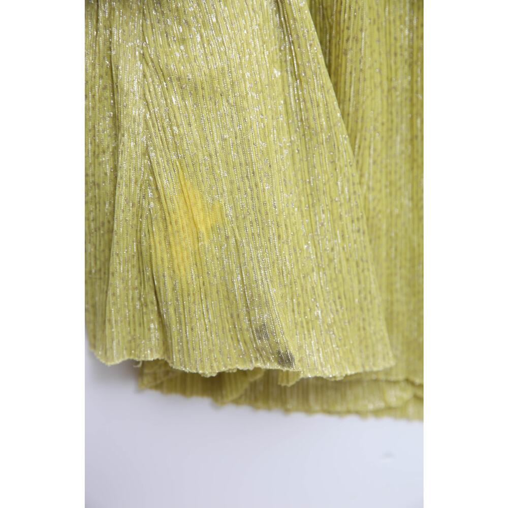 Sabina Musayev Off-Shoulder Metallic Lime Maxi Gown - Picture 7 of 7